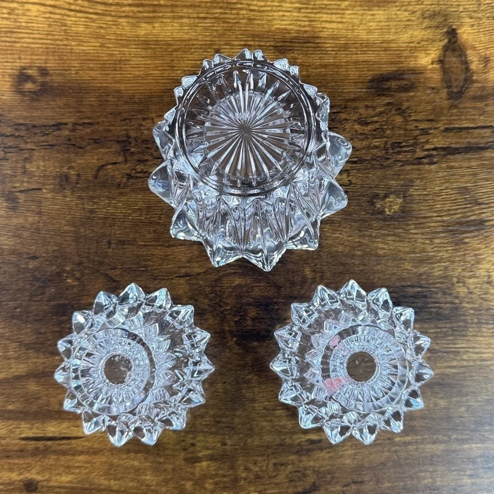 Elegant Crystal Bowl and Dish Set
